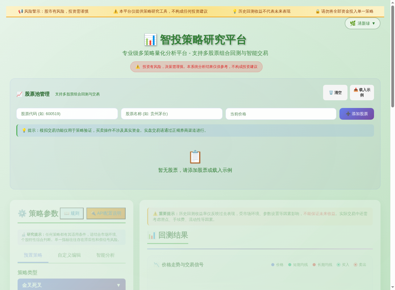 智投策略研究平台